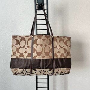 COACH Large Brown Monogram Canvas Tote Bag C0767-11099
